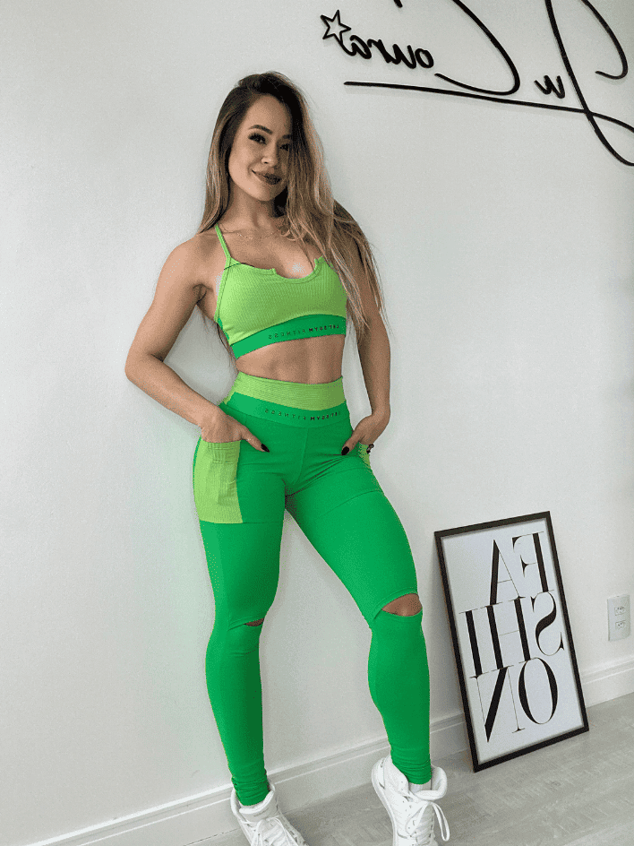 Conjunto Dimension com Bolso Lateral Top e Legging