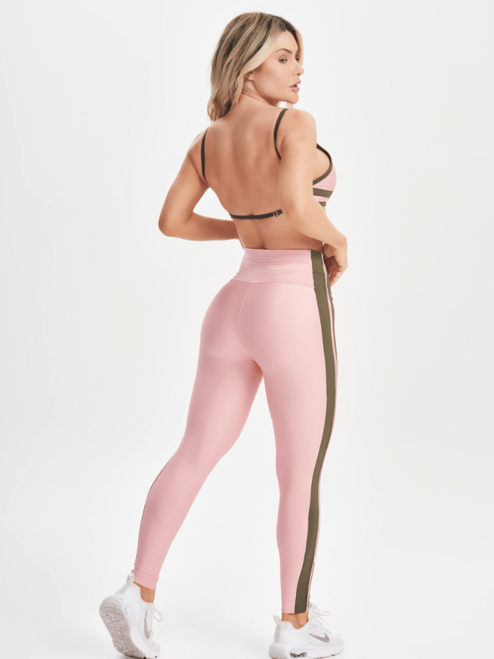 Top e Legging Conjunto Majestic Rosê